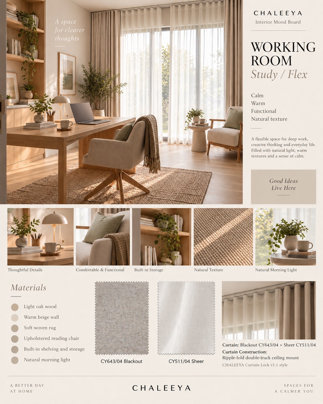 Working Room mood board